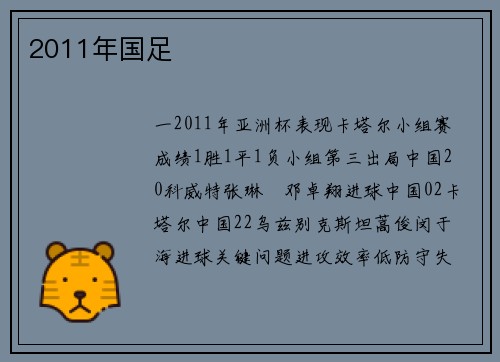 2011年国足